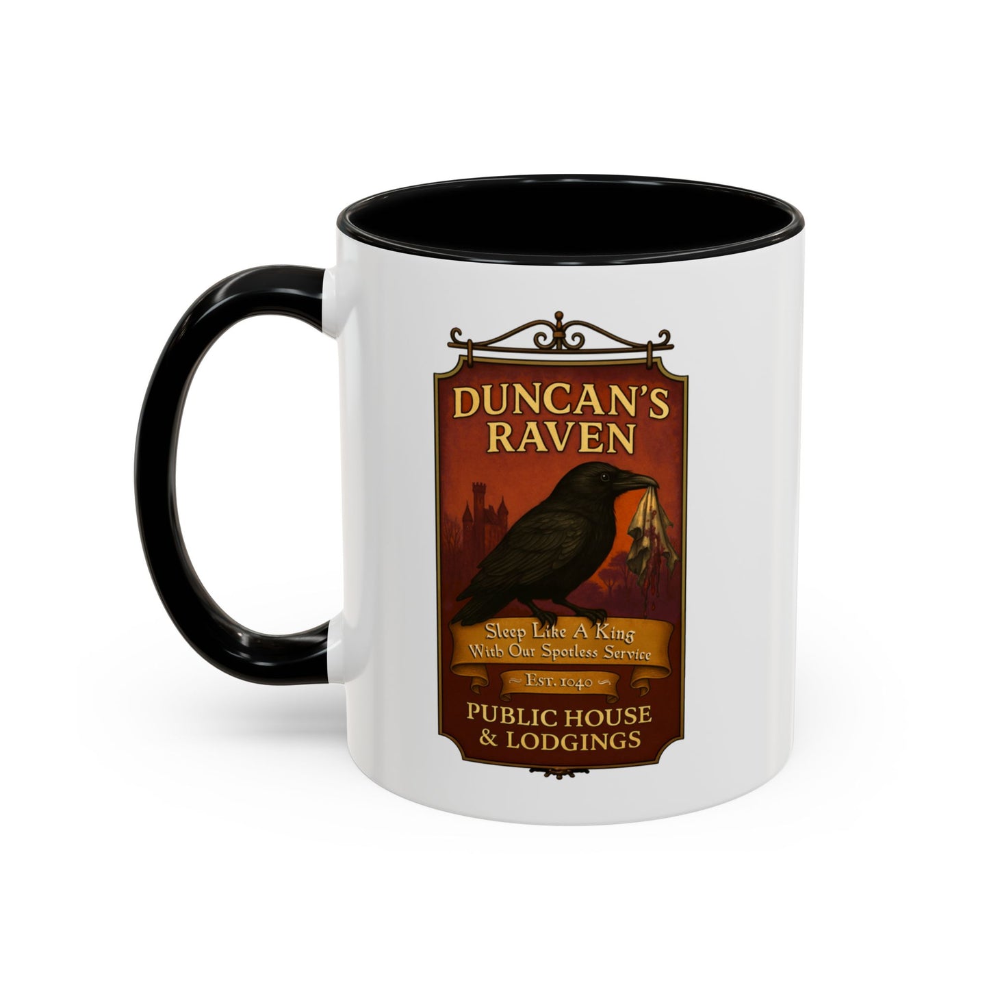 Duncans Raven Shakespeare Mug - Macbeth-Inspired Gift - 11oz and 15oz Literary Coffee Cup for Theatre Nerds and English Teachers