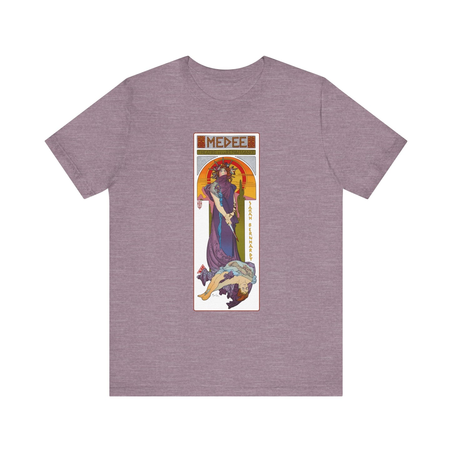 Sarah Bernhardt Medea T-Shirt - Alphonse Mucha Art Nouveau Design | Bella+Canvas 3001 | Limited Edition | Free Shipping
