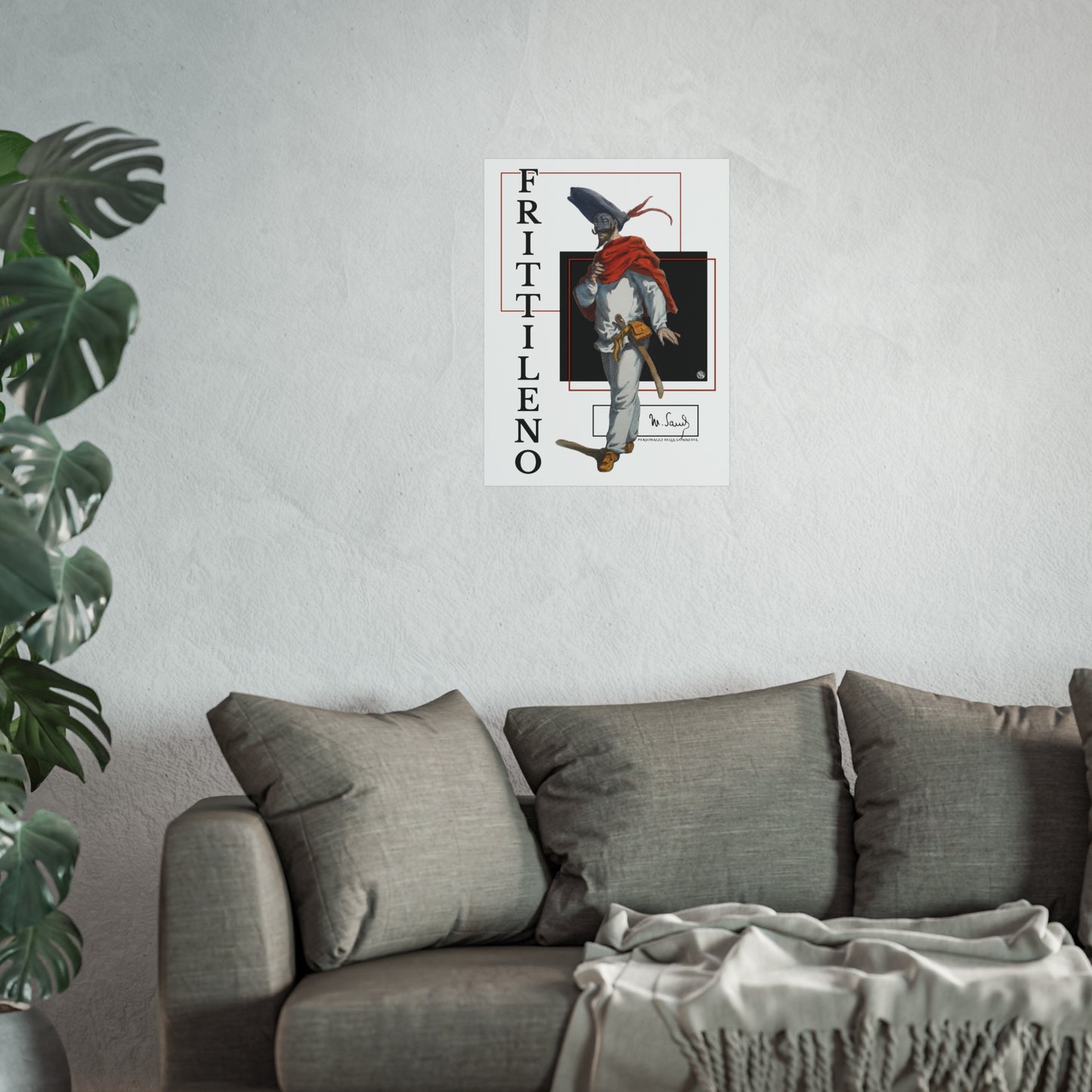 Commedia dell'Arte Character Posters - Frittileno, Maurice Sands illustrations