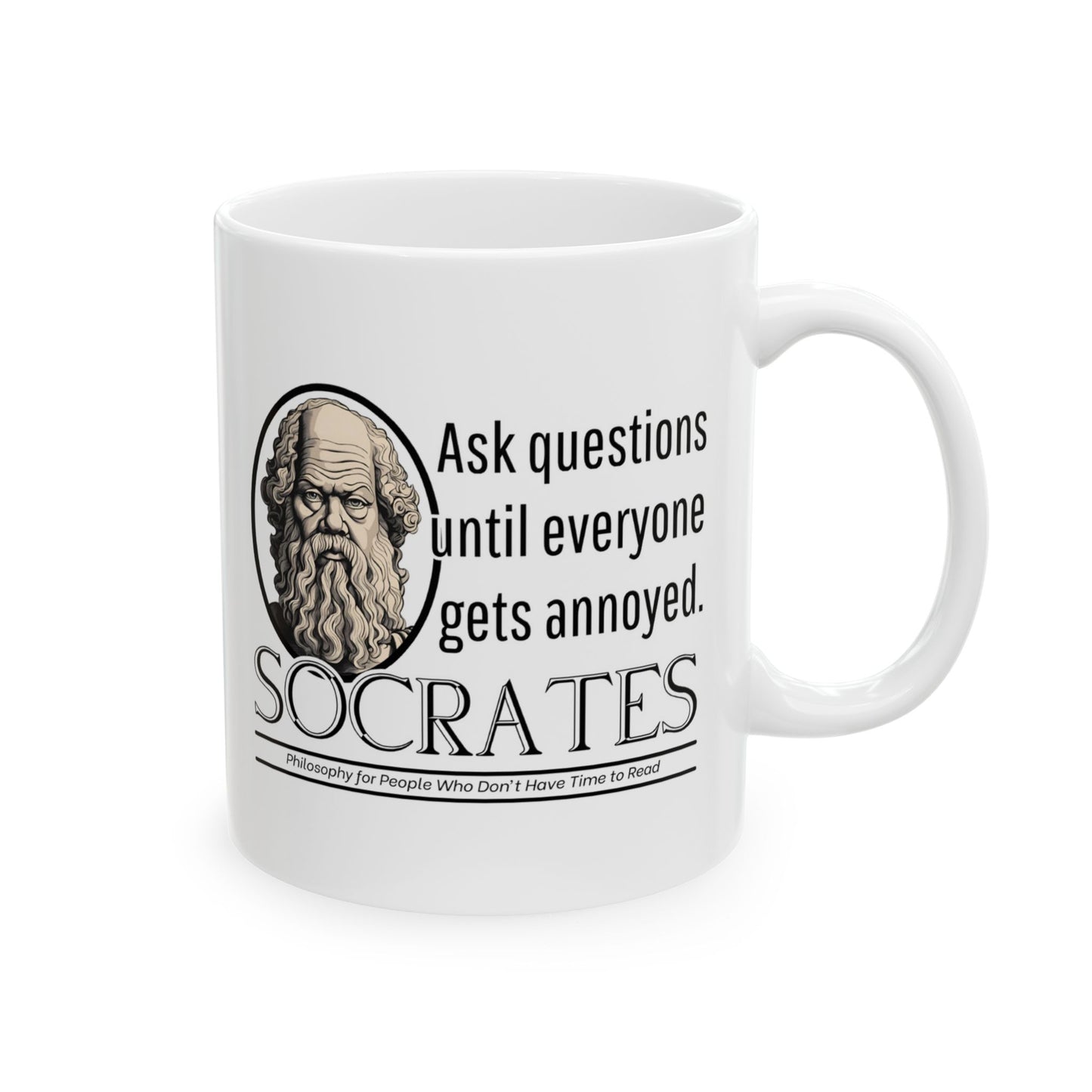 Socrates mug, Socrates Philosophy, Philosophy Lover Gift, Greek Philosophy Mug, Philosophy Student, Classics, The Republic
