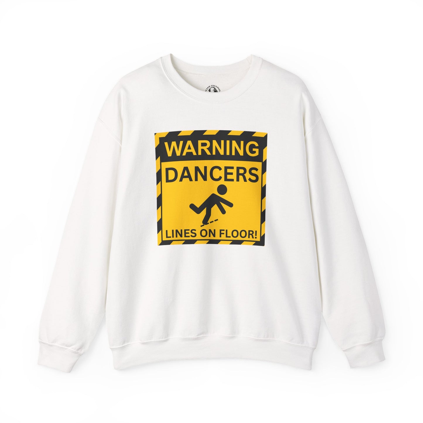 Dance Theme Sweatshirt, Trip Hazard Lines, Dancer Caution, Apparel for Dancers, Crewneck Jumper, Dance Class Clothing