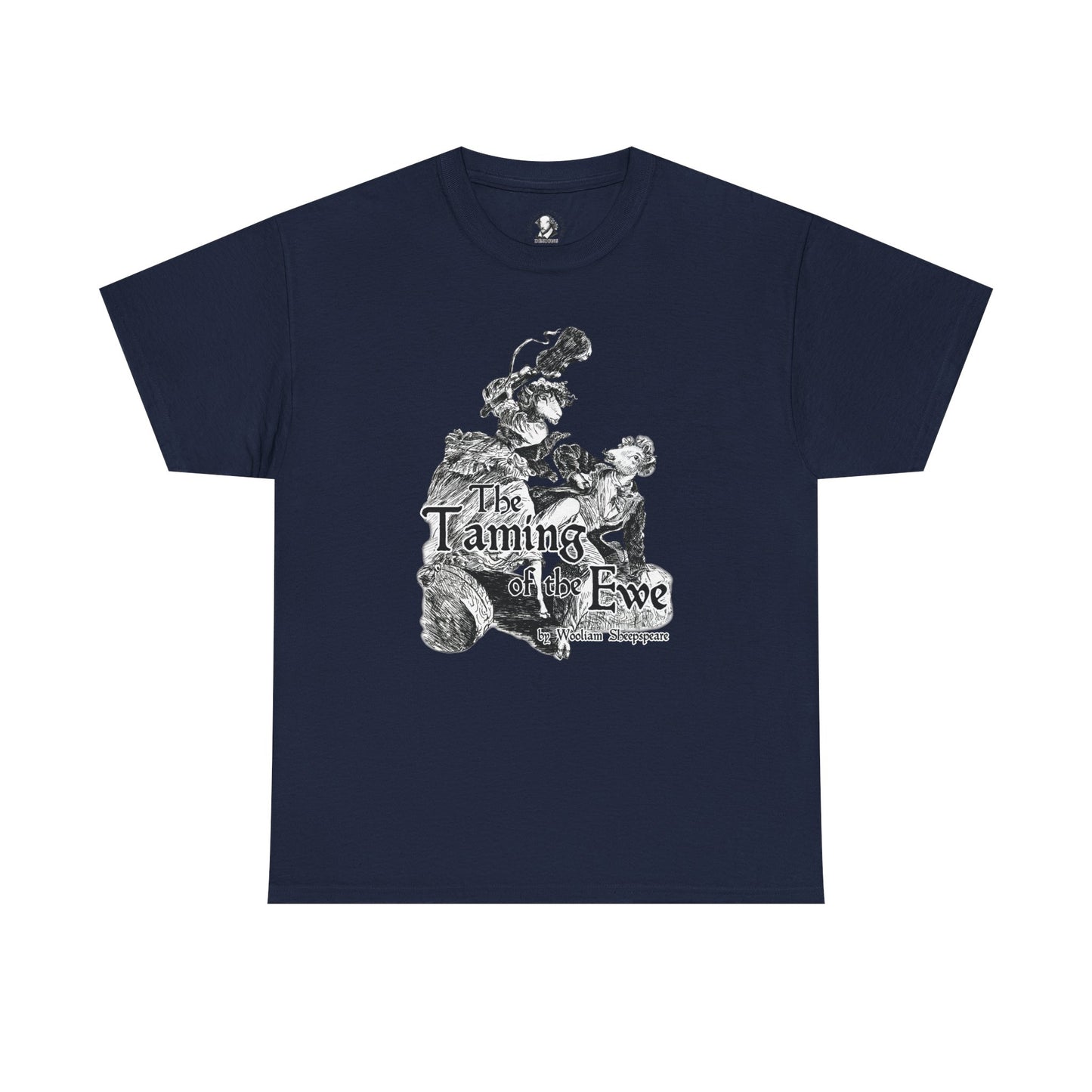 The Taming of the Ewe, Funny Sheep Shakespeare T-Shirt, Quirky Animal Tee, Sheep Lover Gift, Novelty Graphic Shirt, Unisex Cotton Top