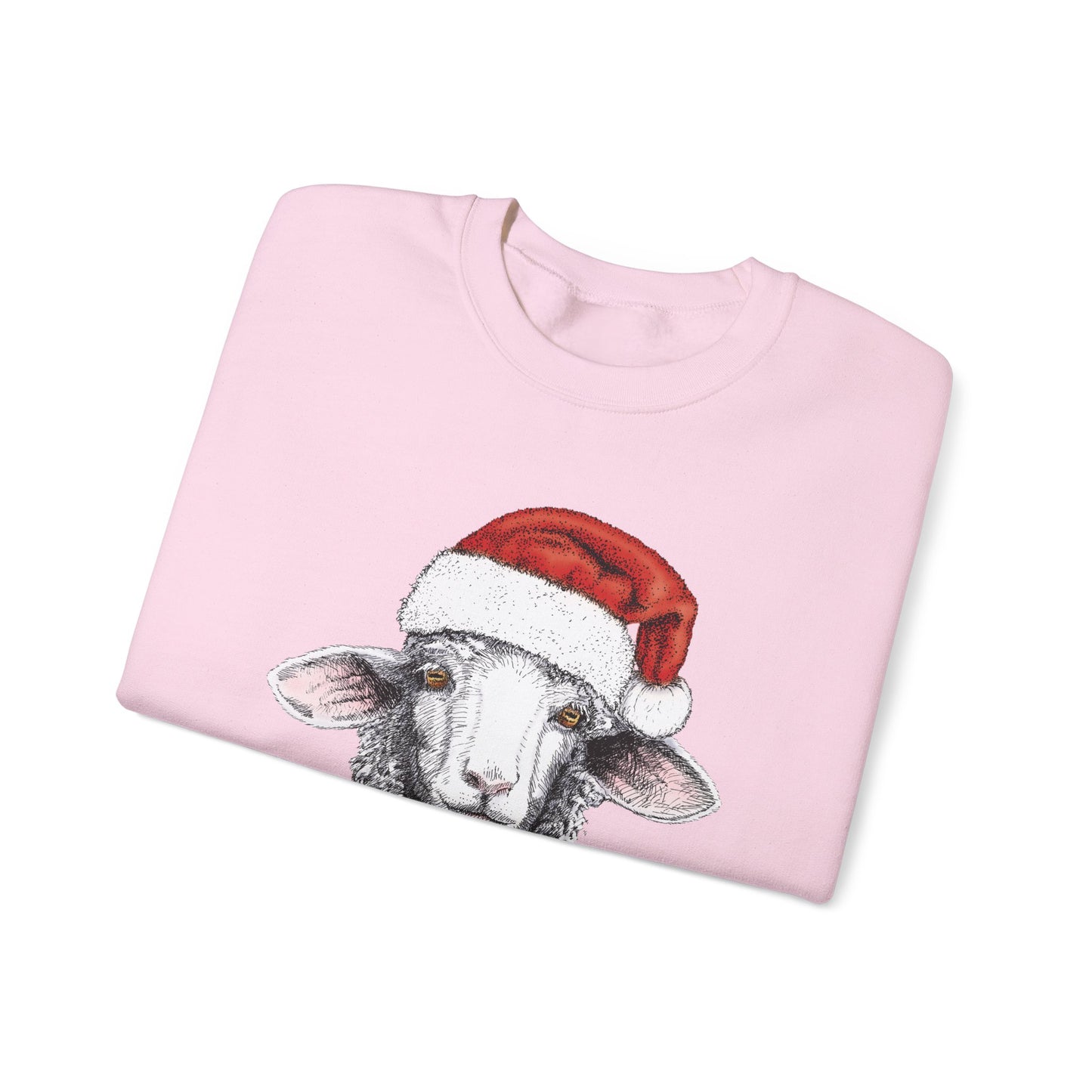 Christmas Sheep Sweatshirt, Funny Fleece Navidad Winter Jumper, Holiday Gift Ideas, Santa Hat Winter Apparel, Sheep Lover Gift, Winter