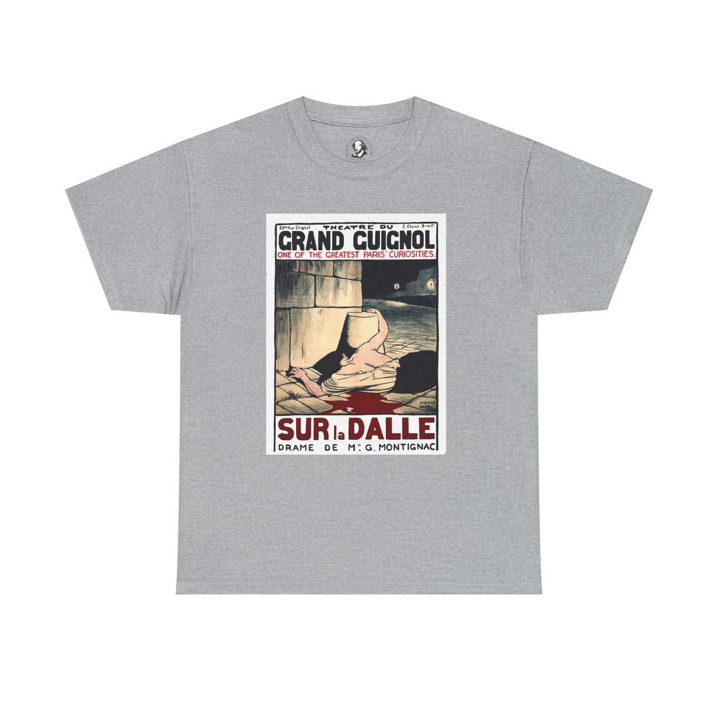 Grand Guignol "Sur la Dalle" Bloody Cobblestones Shirt, Gothic Halloween Gift for Horror Lovers