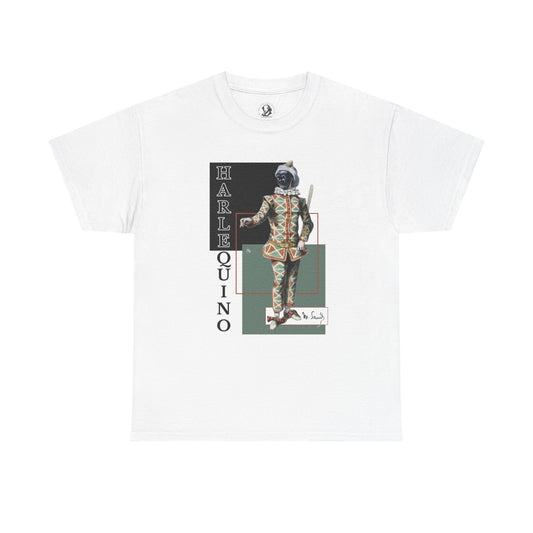 Harlequino Commedia dell'Arte T-Shirt - Maurice Sand Vintage Theater Costume Tee - Renaissance Comedy Character Shirt