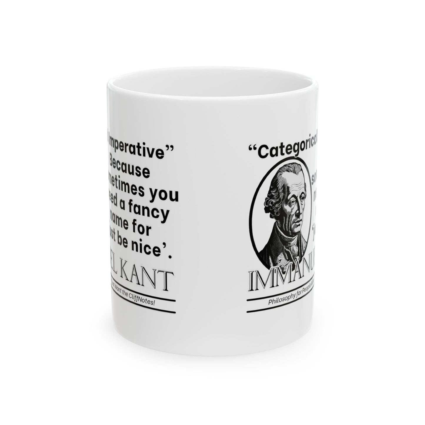 Immanuel Kant, Philosophical Ceramic Mug, Coffee Cup Gift, Tea Mug, Office Desk Decor, Funny Philosophy Drinkware