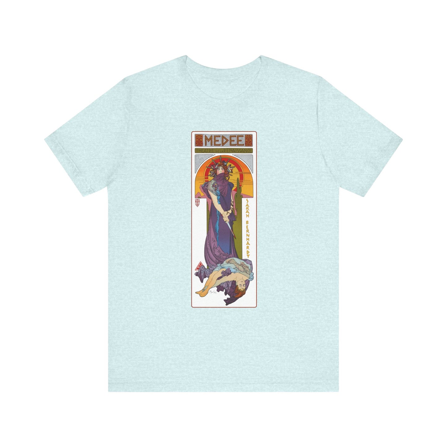 Sarah Bernhardt Medea T-Shirt - Alphonse Mucha Art Nouveau Design | Bella+Canvas 3001 | Limited Edition | Free Shipping