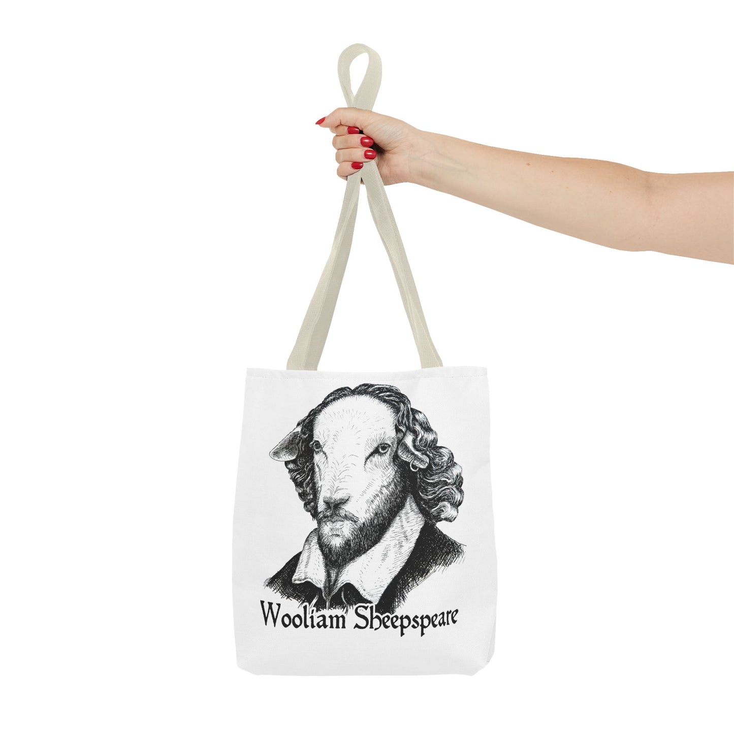 Shakespeare Sheep Tote Bag, Wooliam Sheepspeare, Baaard of Avon, Fun Functional Carryall, Literary Gift, Book Lover Bag