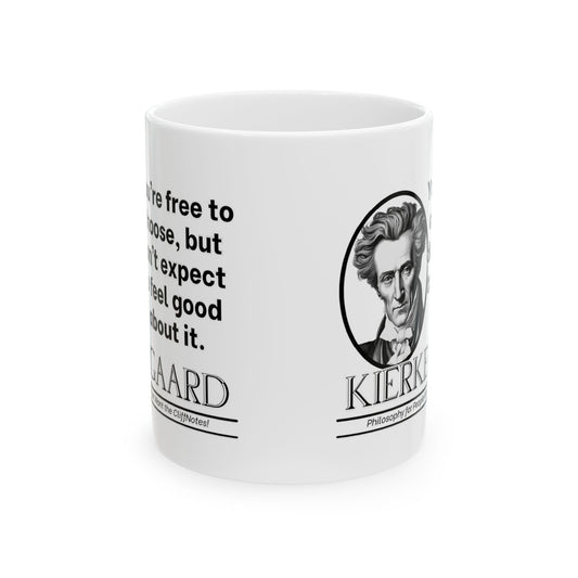 Ceramic Mug, Kierkegaard's Philosophy Cheeky Statement, Coffee Cup, Tea Mug, Gift for Philosophers, Funny Quote Mug, Existentialism Gift