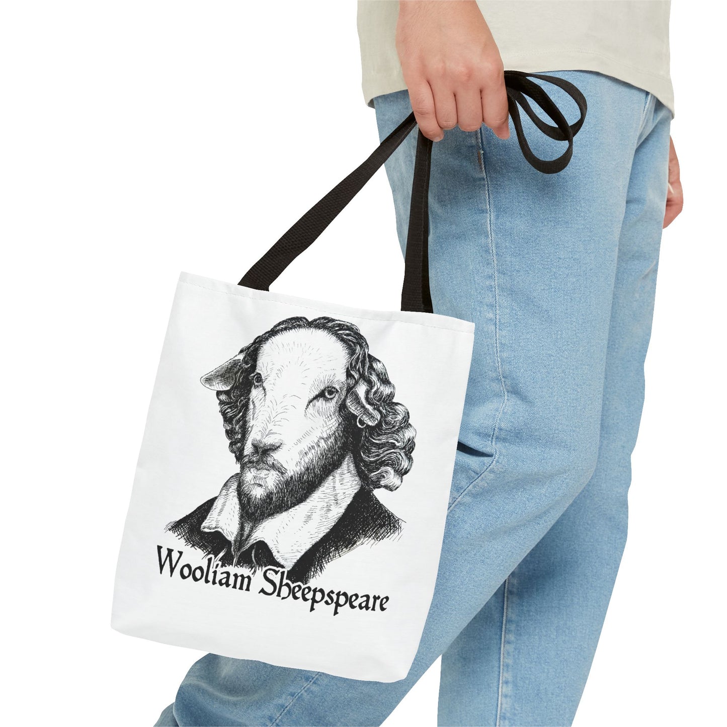Shakespeare Sheep Tote Bag, Wooliam Sheepspeare, Baaard of Avon, Fun Functional Carryall, Literary Gift, Book Lover Bag