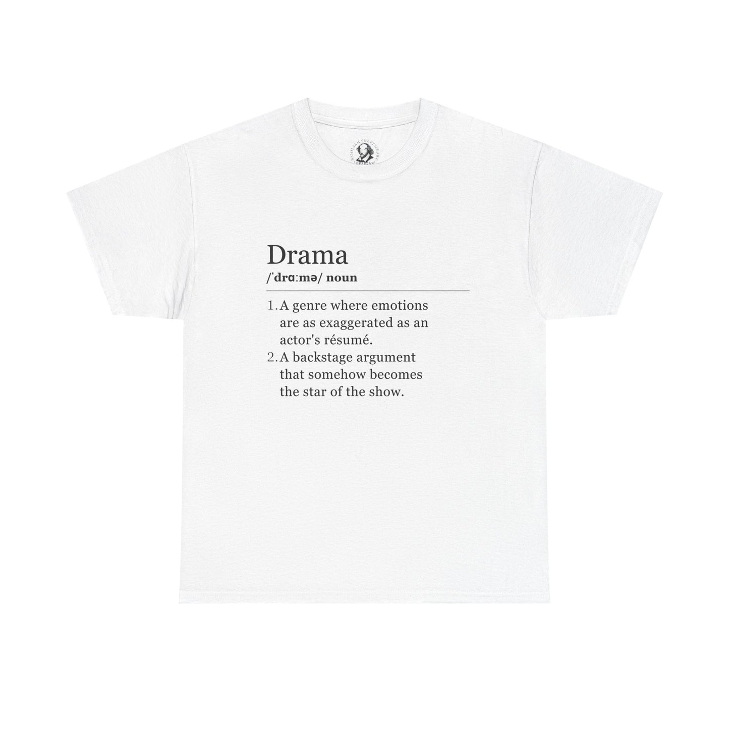 Theater Definitions: Drama, Unisex Tee, Performing Arts Shirt, Theater Lover Gift, Drama Teacher Tee, Actor Gift