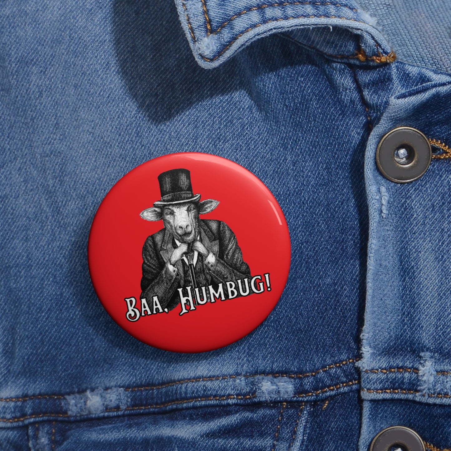 Baa, Humbug! An Ebeneezer Scrooge Custom Pin for the grinches in you life