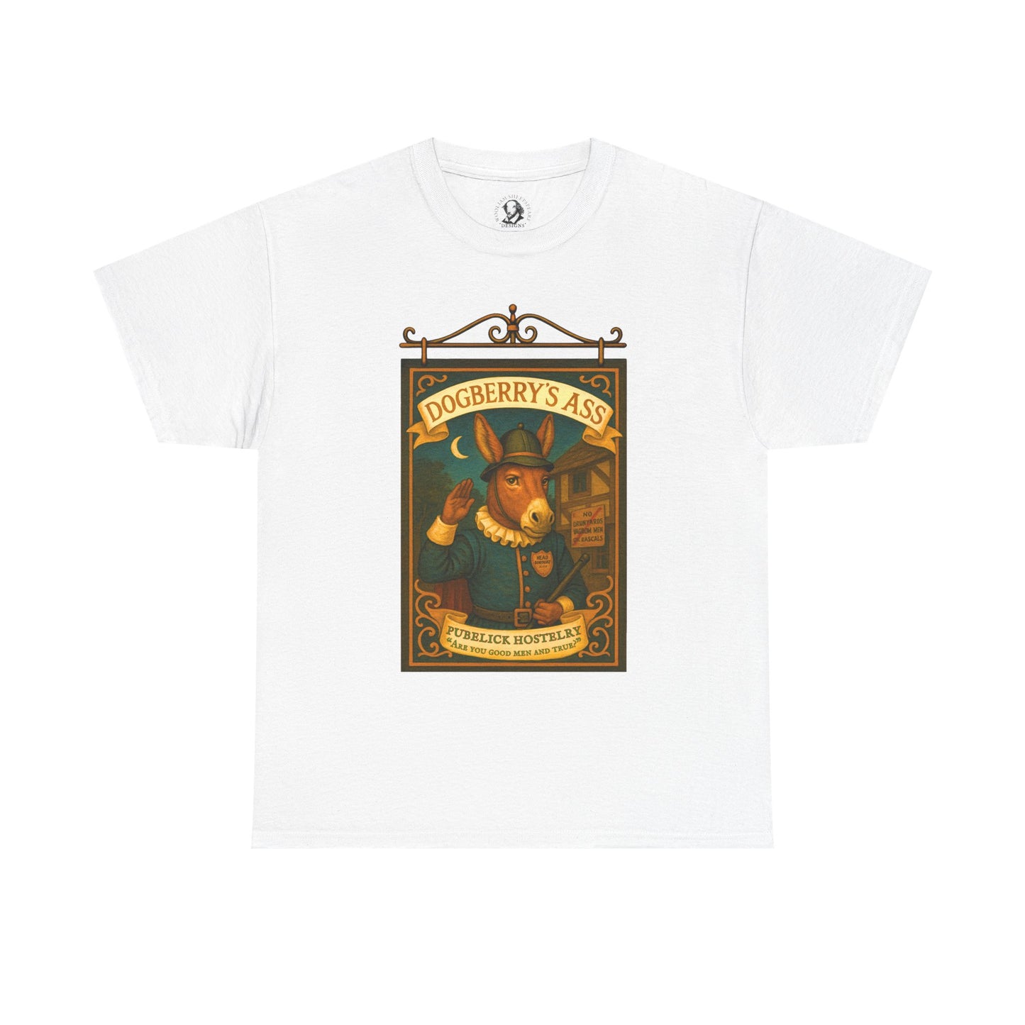 Dogberrys Ass Shakespeare T-Shirt - Funny Literary Tee, Much Ado About Nothing Pun Shirt - Theatre Nerd Gift