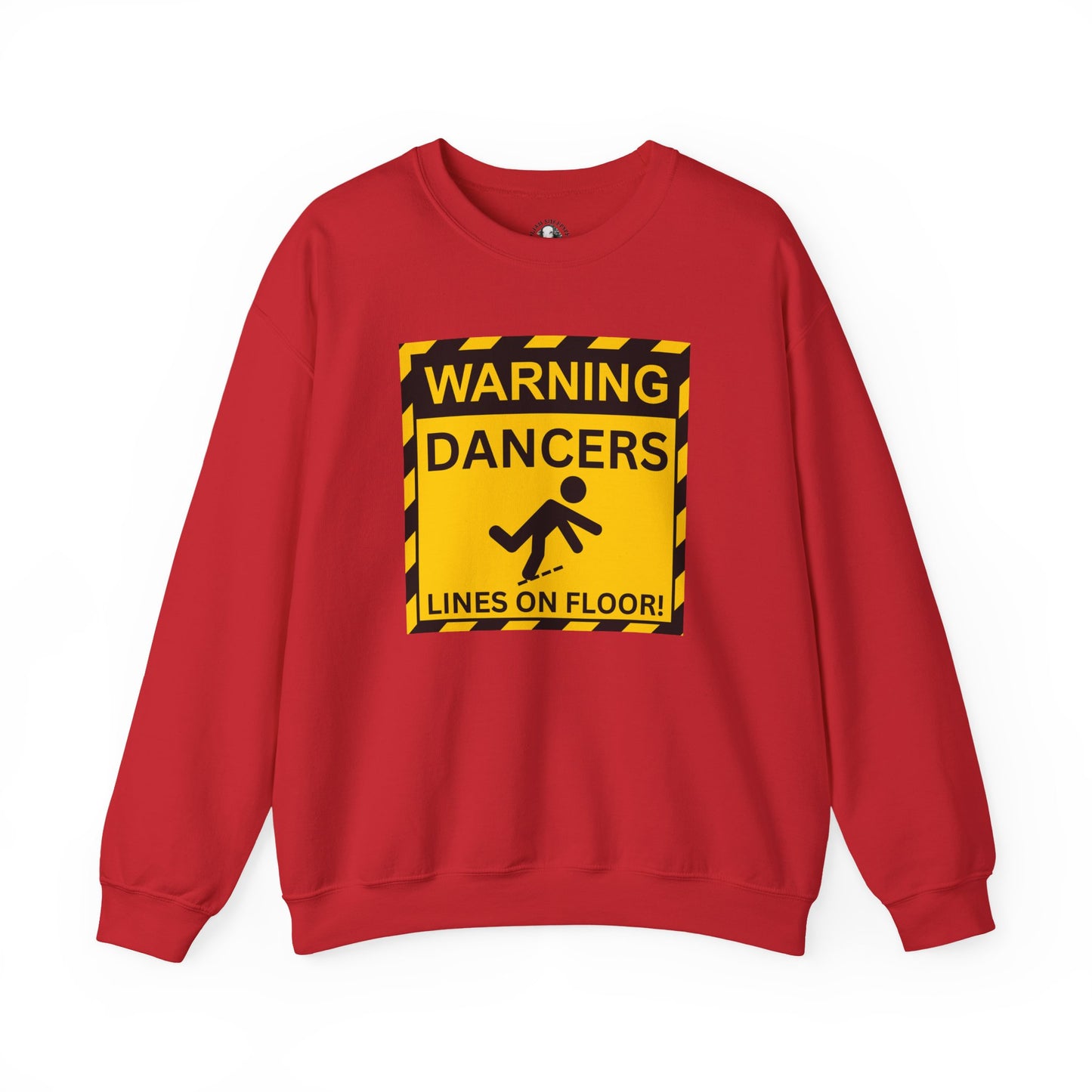 Dance Theme Sweatshirt, Trip Hazard Lines, Dancer Caution, Apparel for Dancers, Crewneck Jumper, Dance Class Clothing