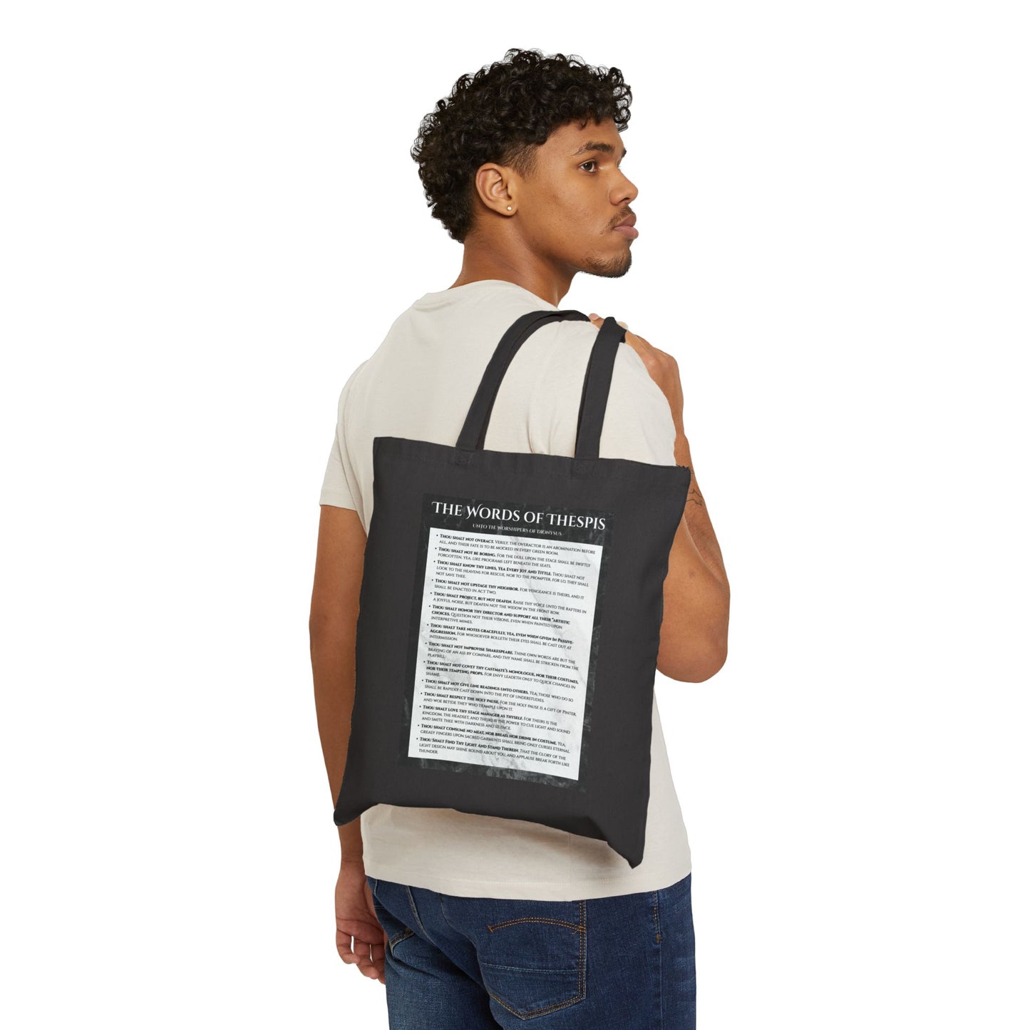 Ira Aldridge Tote Bag - Actor's Commandment Funny Theatre Cotton Bag