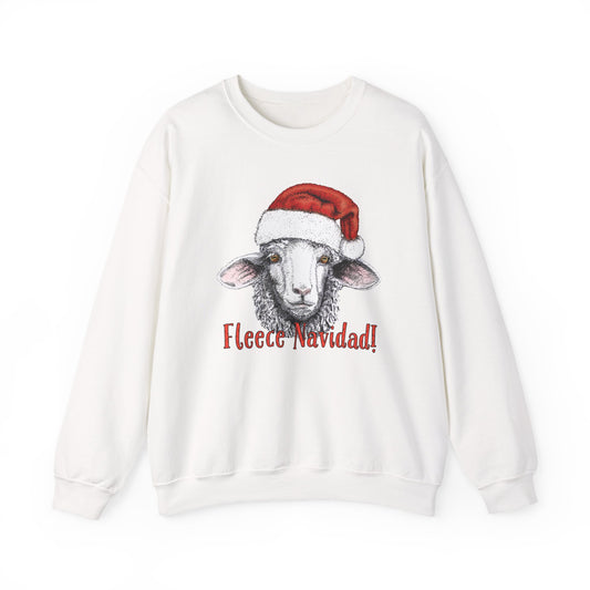 Christmas Sheep Sweatshirt, Funny Fleece Navidad Winter Jumper, Holiday Gift Ideas, Santa Hat Winter Apparel, Sheep Lover Gift, Winter