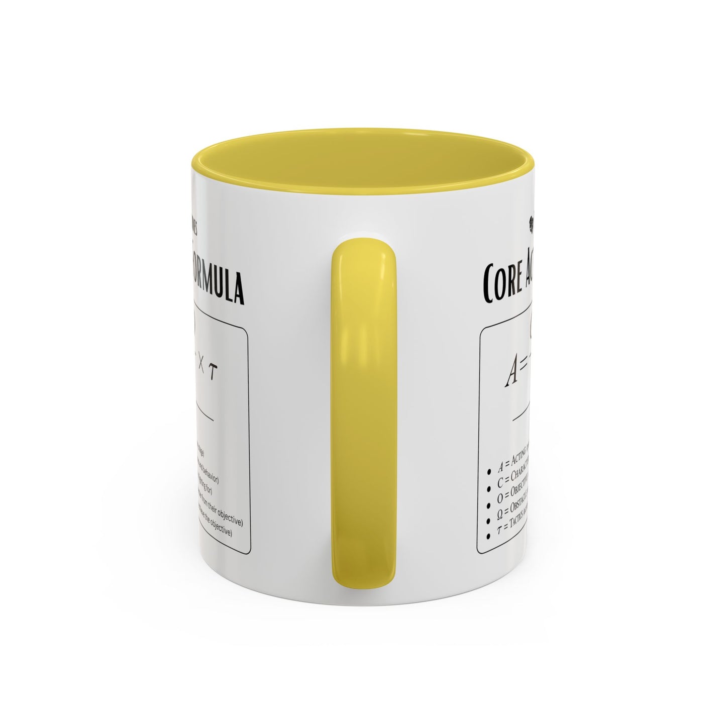 Theatre Math - Core Acting Formula Mug - Funny Theater Science Coffee Cup for Directors & Educators (11oz / 15oz)