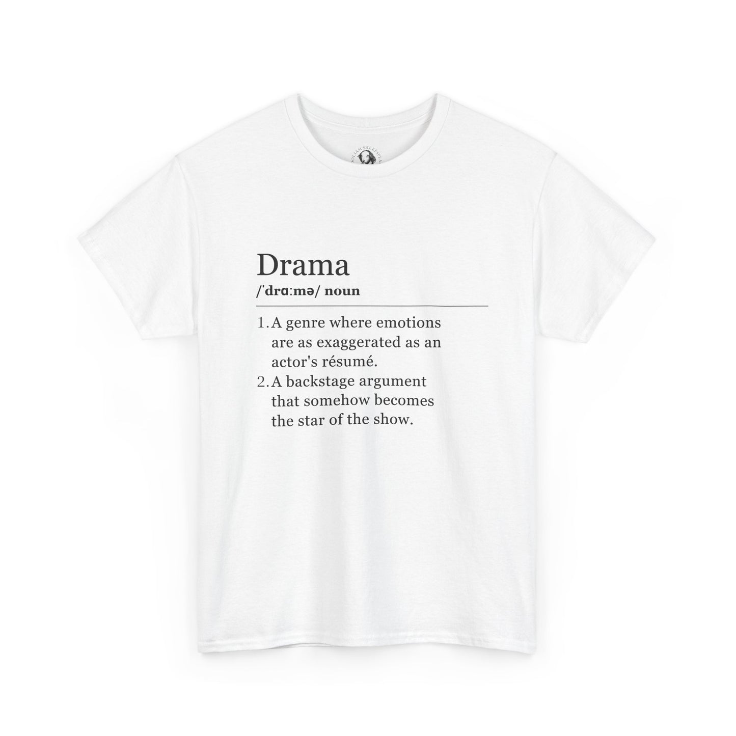 Theater Definitions: Drama, Unisex Tee, Performing Arts Shirt, Theater Lover Gift, Drama Teacher Tee, Actor Gift