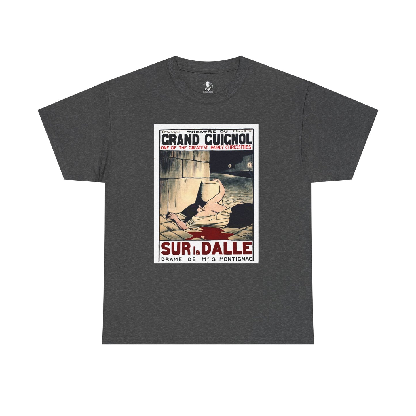 Grand Guignol "Sur la Dalle" Bloody Cobblestones Shirt, Gothic Halloween Gift for Horror Lovers
