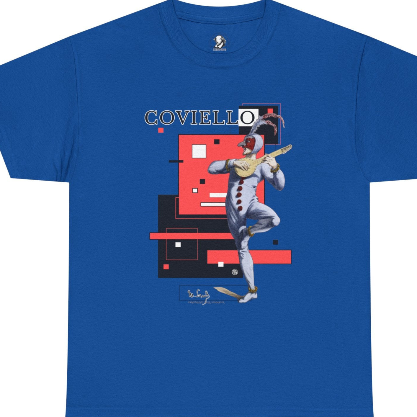 Coviello Commedia dell'Arte T-Shirt - Maurice Sand Vintage Theater Character Tee