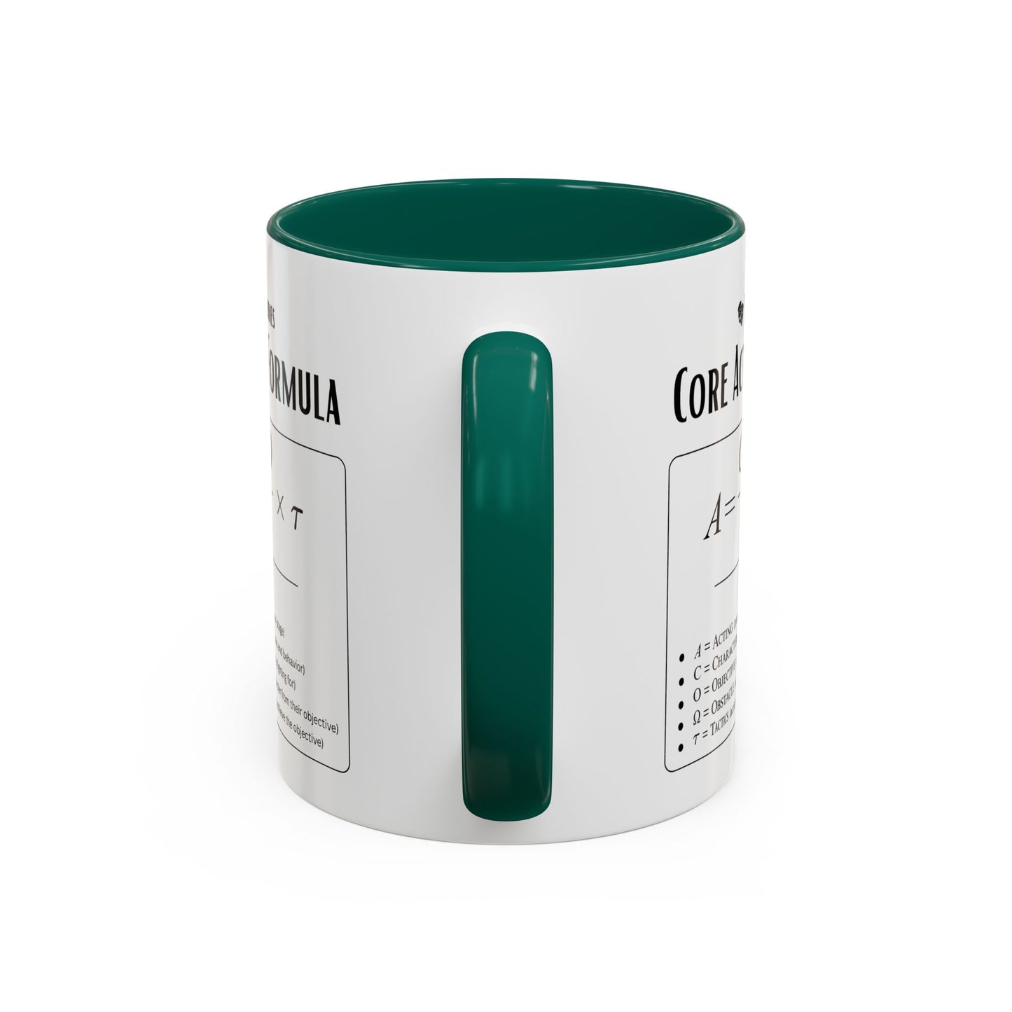 Theatre Math - Core Acting Formula Mug - Funny Theater Science Coffee Cup for Directors & Educators (11oz / 15oz)