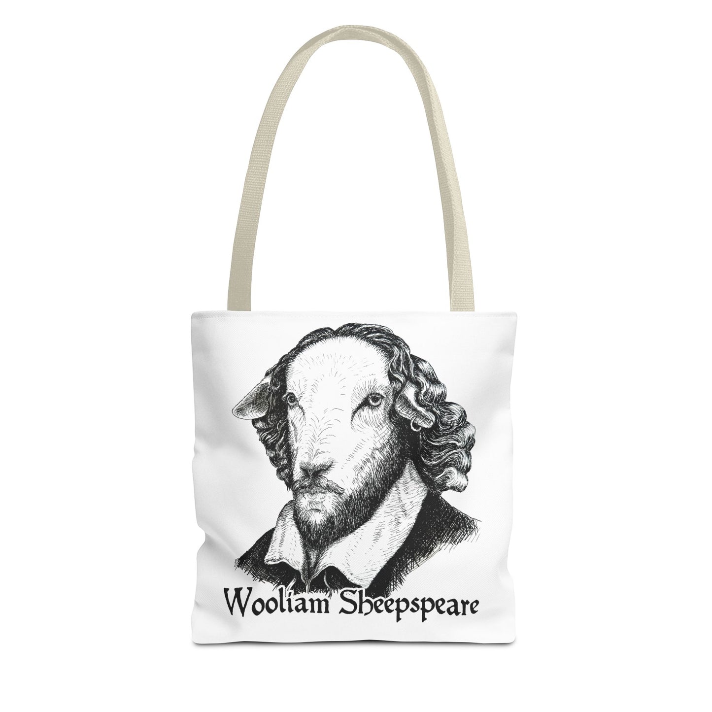 Shakespeare Sheep Tote Bag, Wooliam Sheepspeare, Baaard of Avon, Fun Functional Carryall, Literary Gift, Book Lover Bag