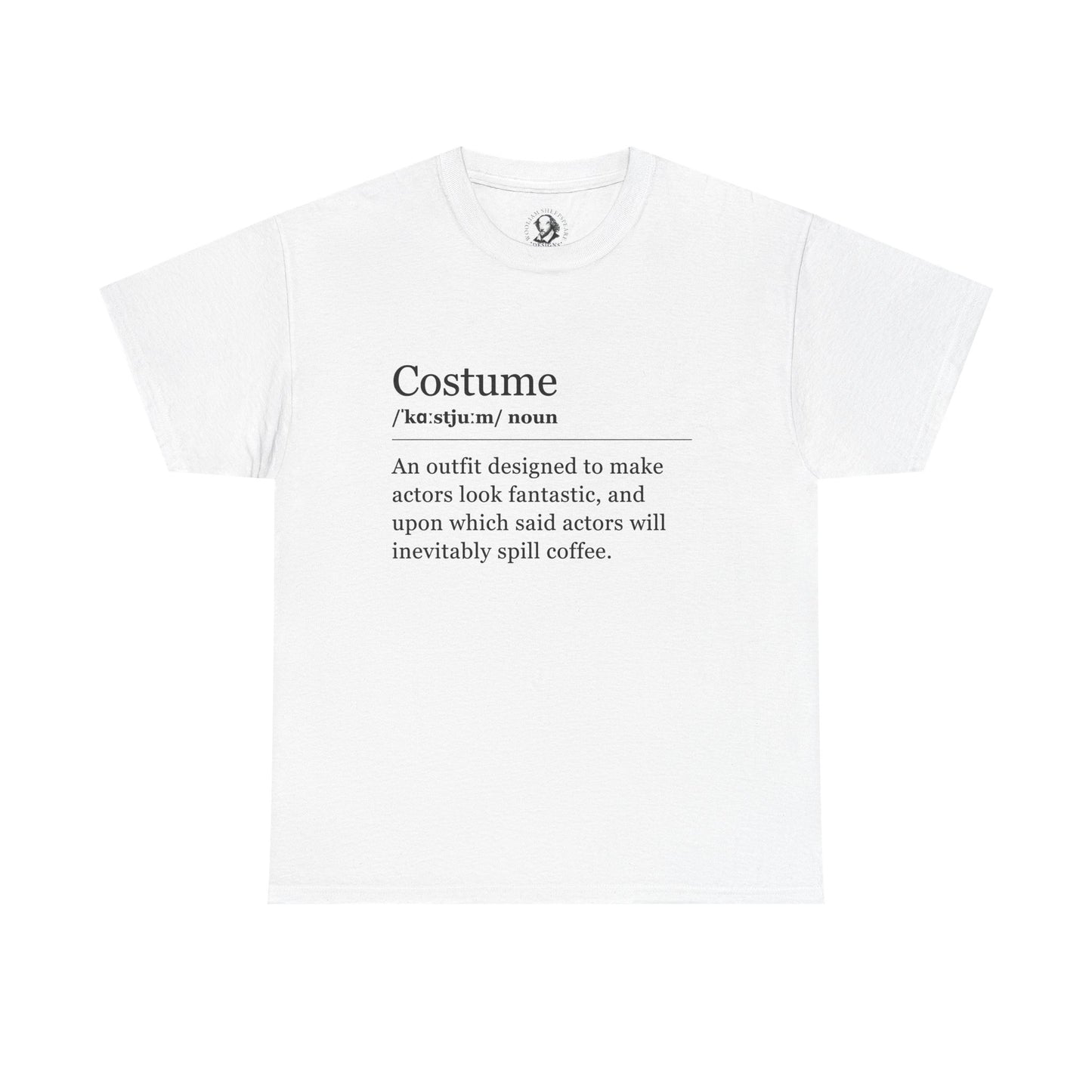 Theater Definitions: Costume, Unisex Tee, Performing Arts Shirt, Theater Lover Gift, Drama Teacher Tee, Actor Gift