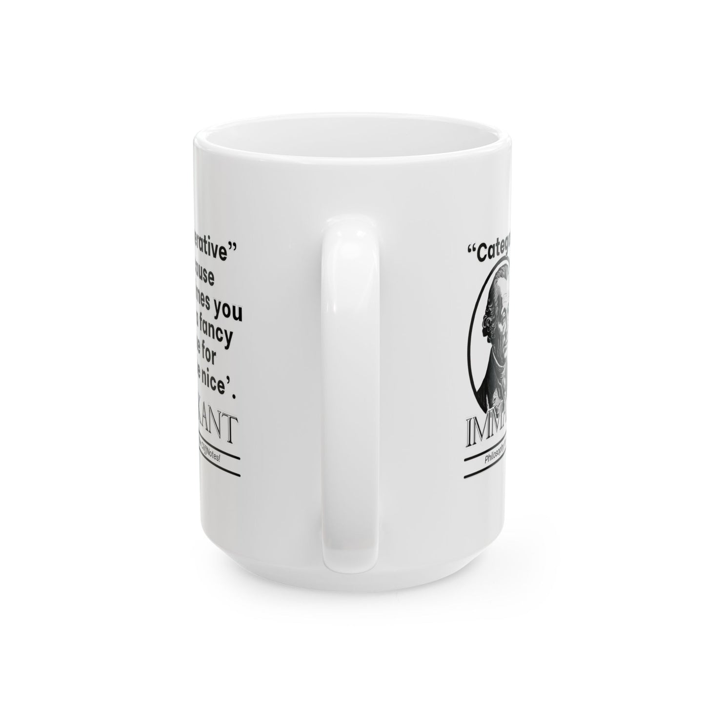 Immanuel Kant, Philosophical Ceramic Mug, Coffee Cup Gift, Tea Mug, Office Desk Decor, Funny Philosophy Drinkware