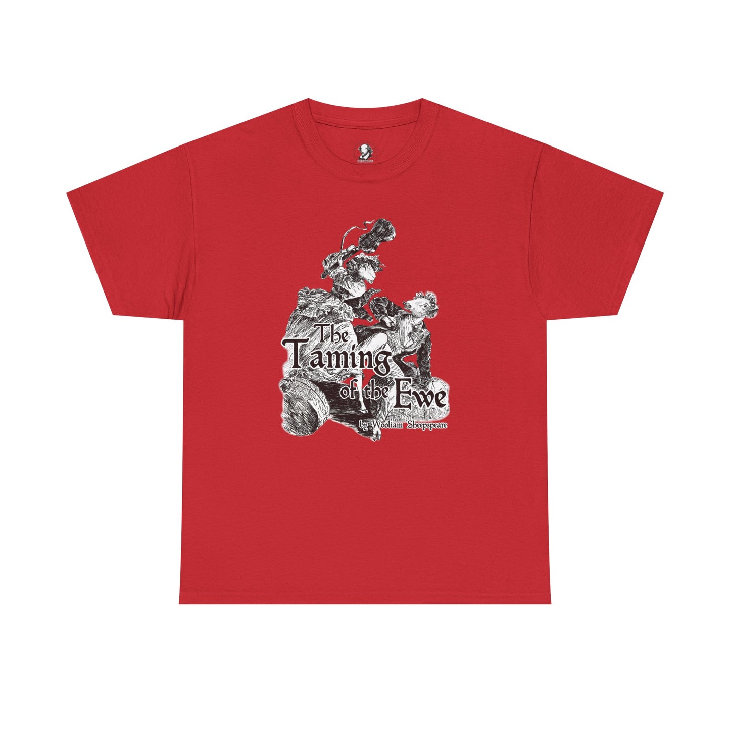 The Taming of the Ewe, Funny Sheep Shakespeare T-Shirt, Quirky Animal Tee, Sheep Lover Gift, Novelty Graphic Shirt, Unisex Cotton Top