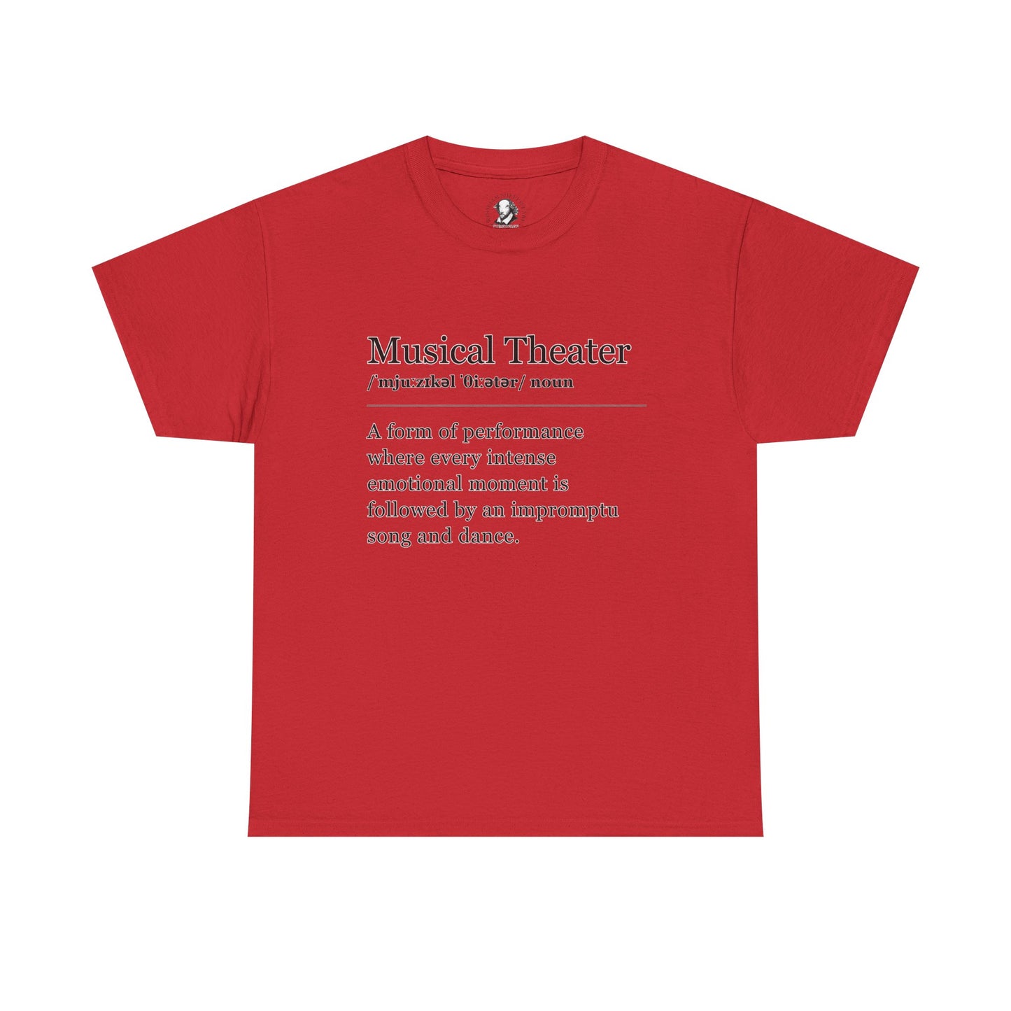 Theater Definitions: Musical Theater, Unisex Tee, Performing Arts Shirt, Theater Lover Gift, Drama Teacher Tee, Actor Gift