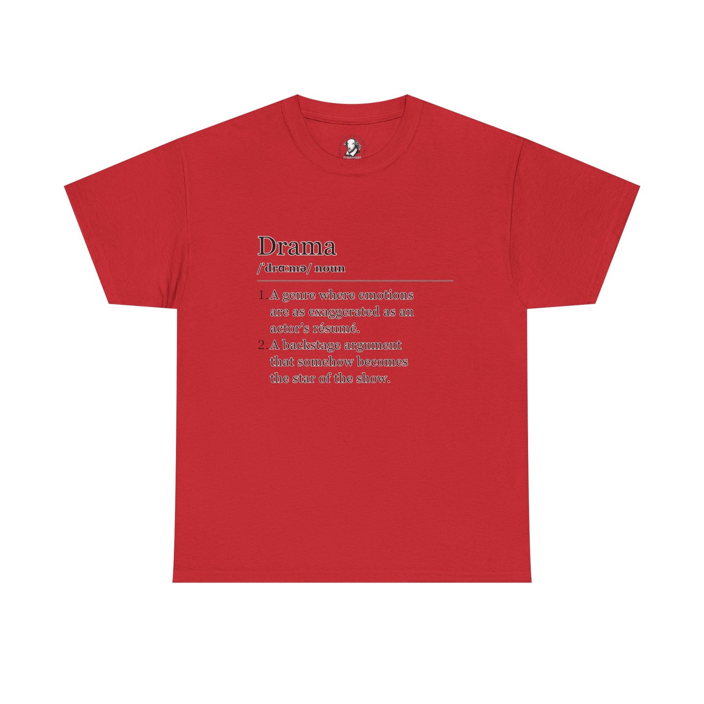 Theater Definitions: Drama, Unisex Tee, Performing Arts Shirt, Theater Lover Gift, Drama Teacher Tee, Actor Gift