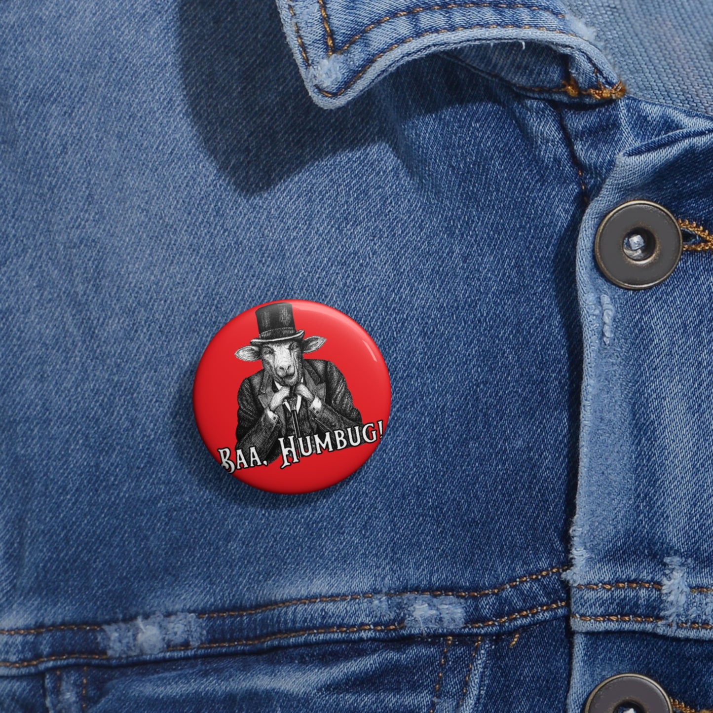 Baa, Humbug! An Ebeneezer Scrooge Custom Pin for the grinches in you life