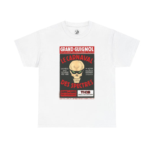 Grand Guignol "Carnaval des Spectres" Skull Poster Shirt - Vintage Grand Guignol Horror Theater, Gothic Halloween Gift for Horror Lovers