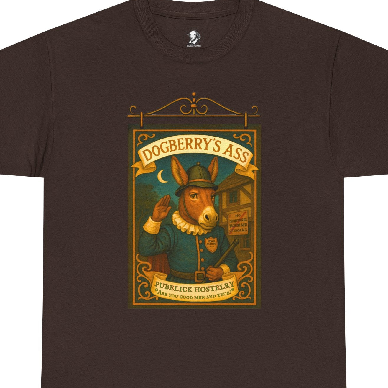 Dogberrys Ass Shakespeare T-Shirt - Funny Literary Tee, Much Ado About Nothing Pun Shirt - Theatre Nerd Gift