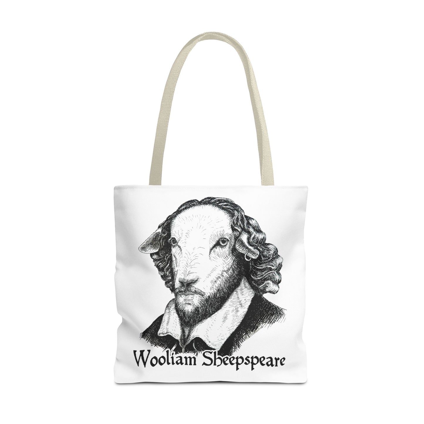 Shakespeare Sheep Tote Bag, Wooliam Sheepspeare, Baaard of Avon, Fun Functional Carryall, Literary Gift, Book Lover Bag