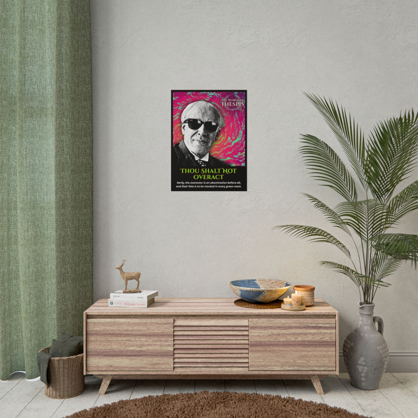 Actor Commandments Print - "Thou Shalt Not Overact" - Funny Theatre Wall Art, Gifts for Actors, Drama Teachers