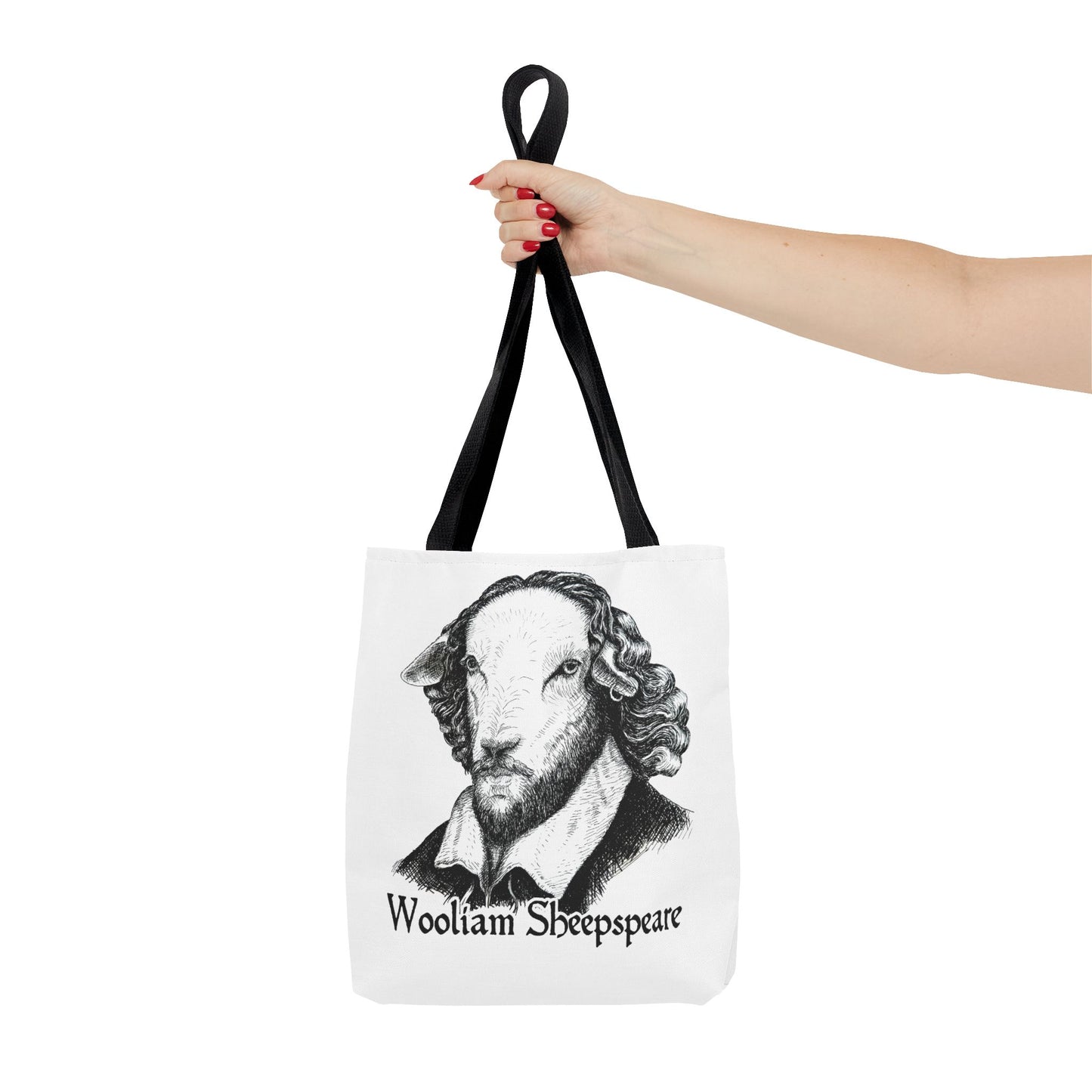 Shakespeare Sheep Tote Bag, Wooliam Sheepspeare, Baaard of Avon, Fun Functional Carryall, Literary Gift, Book Lover Bag