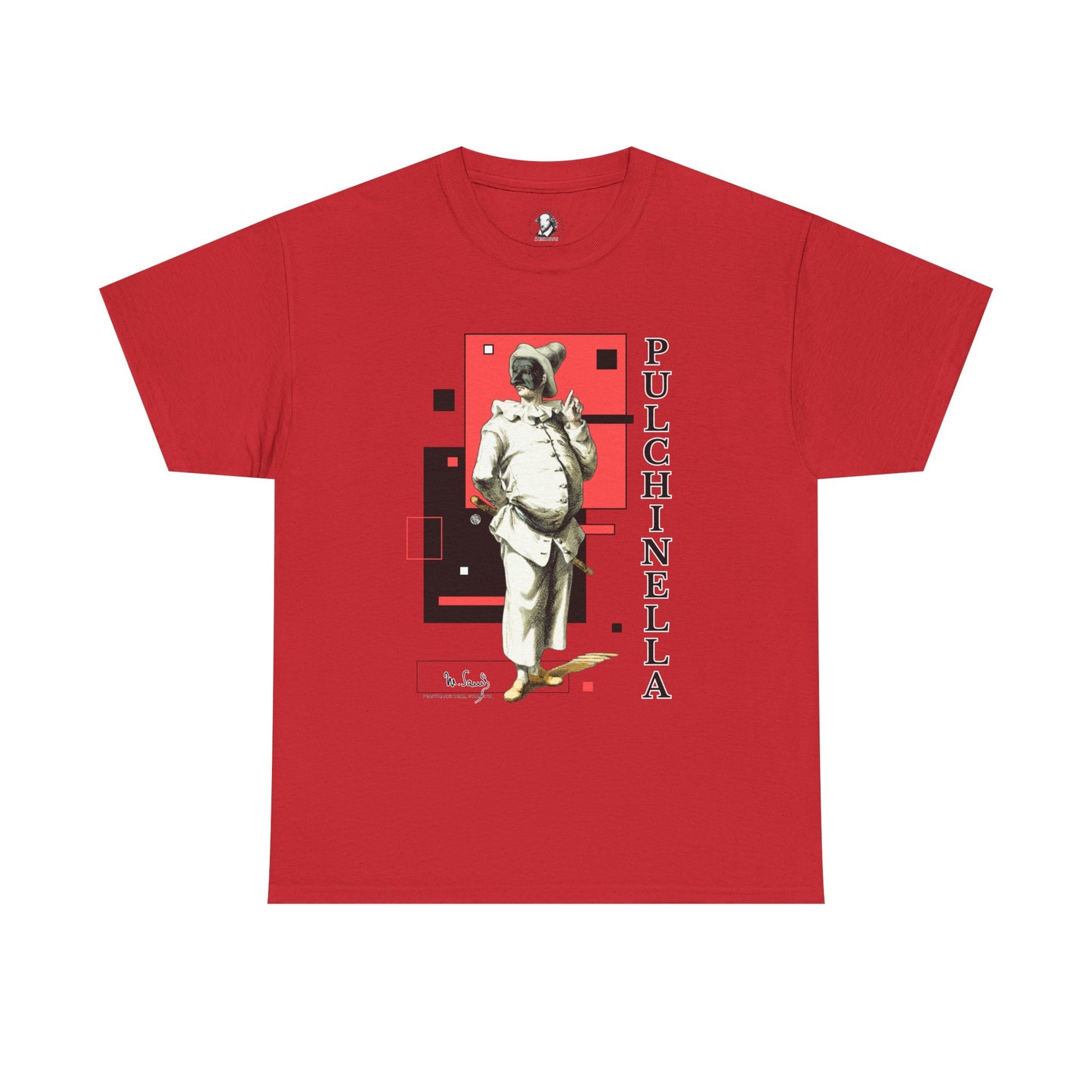 Pulchinella 3 Commedia dell'Arte T-Shirt - Maurice Sand Vintage Theater Character Tee