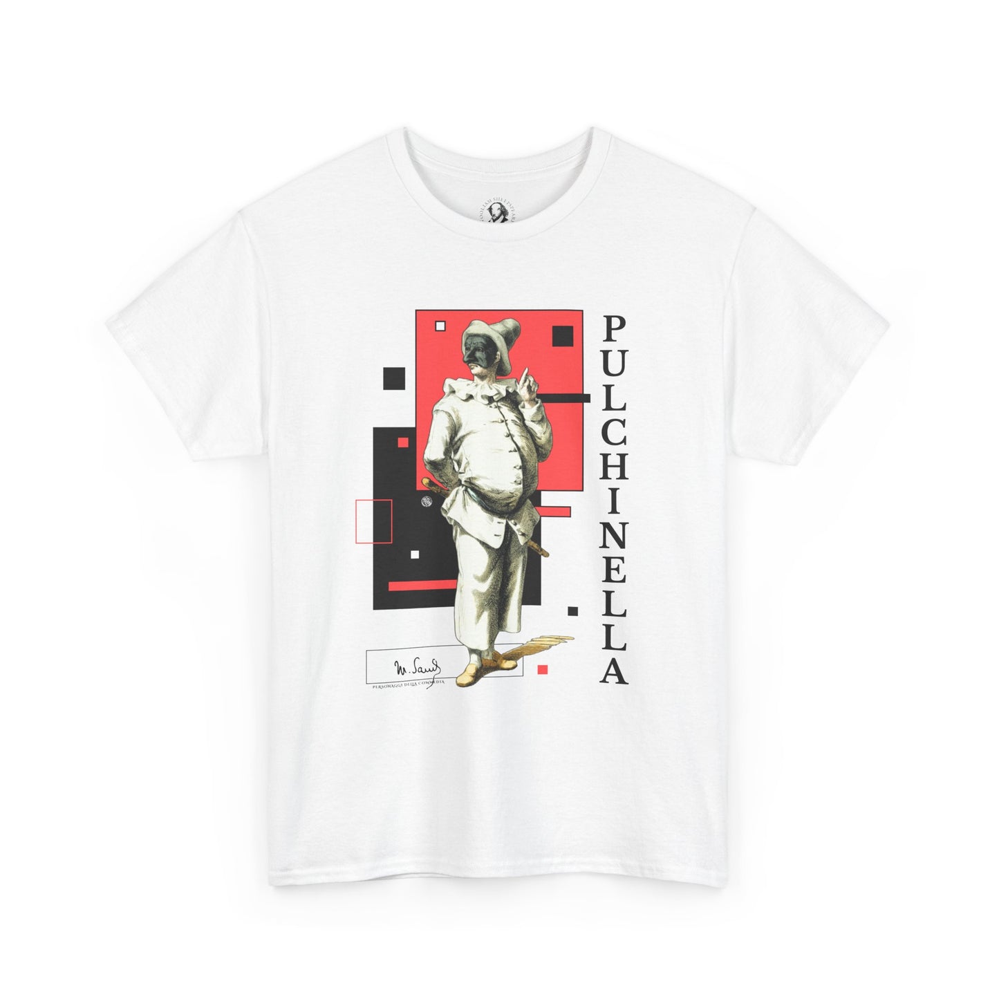 Pulchinella 3 Commedia dell'Arte T-Shirt - Maurice Sand Vintage Theater Character Tee