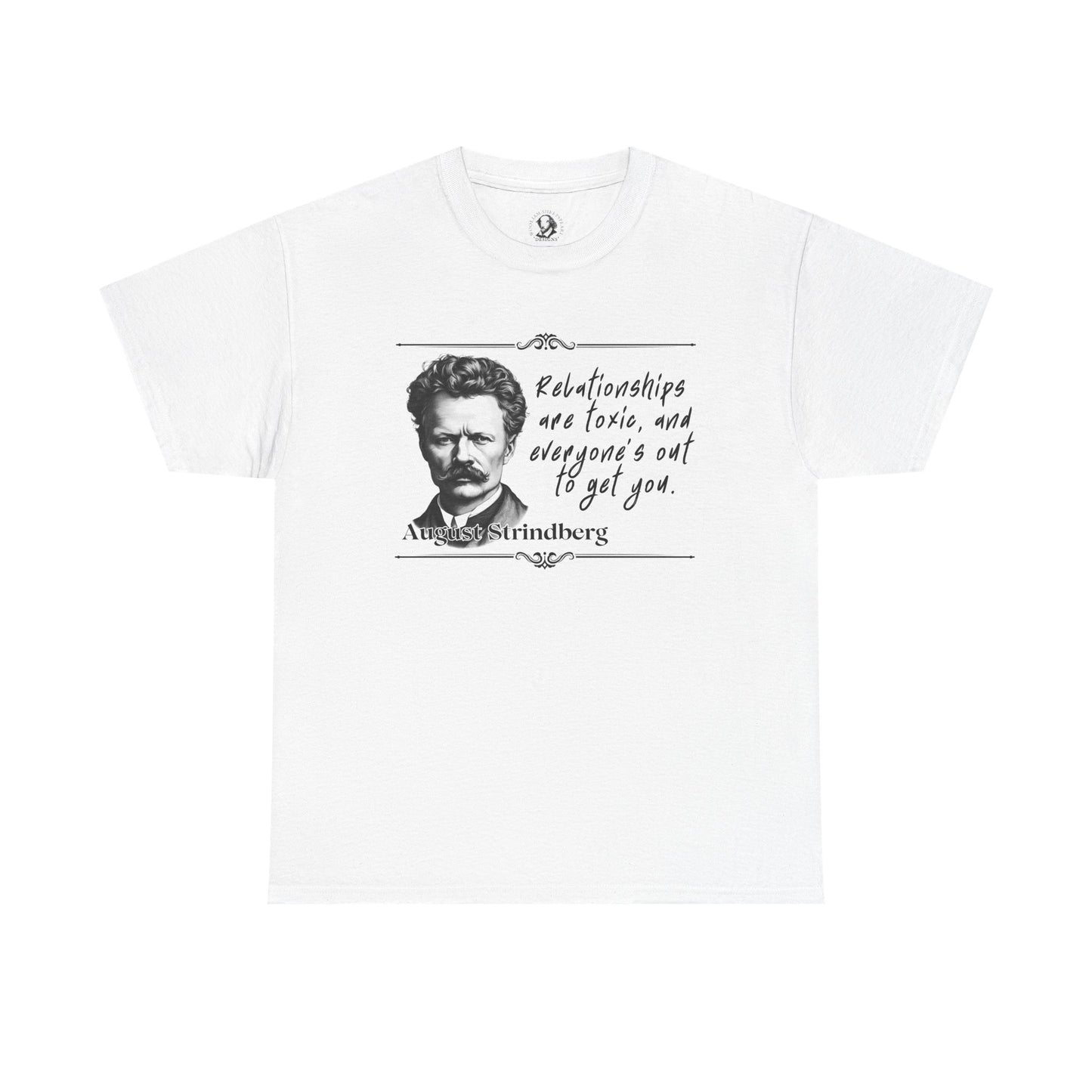August Strindberg: Hot Writer/Cool Tee - For Brooders, Dreamers, and Drama Enthusiasts Drama Teacher, Theater Lover Gift, Bookworm Top