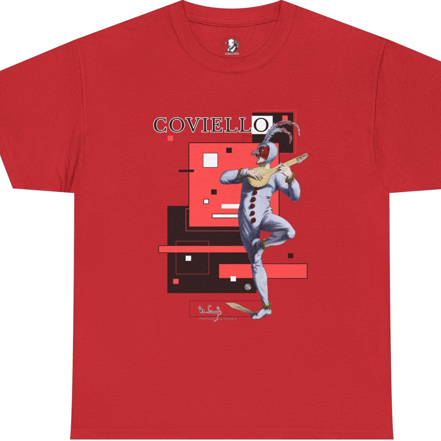 Coviello Commedia dell'Arte T-Shirt - Maurice Sand Vintage Theater Character Tee
