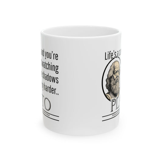 Plato Ceramic Mug, Plato's Philosophy Cheeky Statement, Coffee Cup, Tea Mug, Gift for Philosophers, Funny Quote Mug, Existentialism Gift