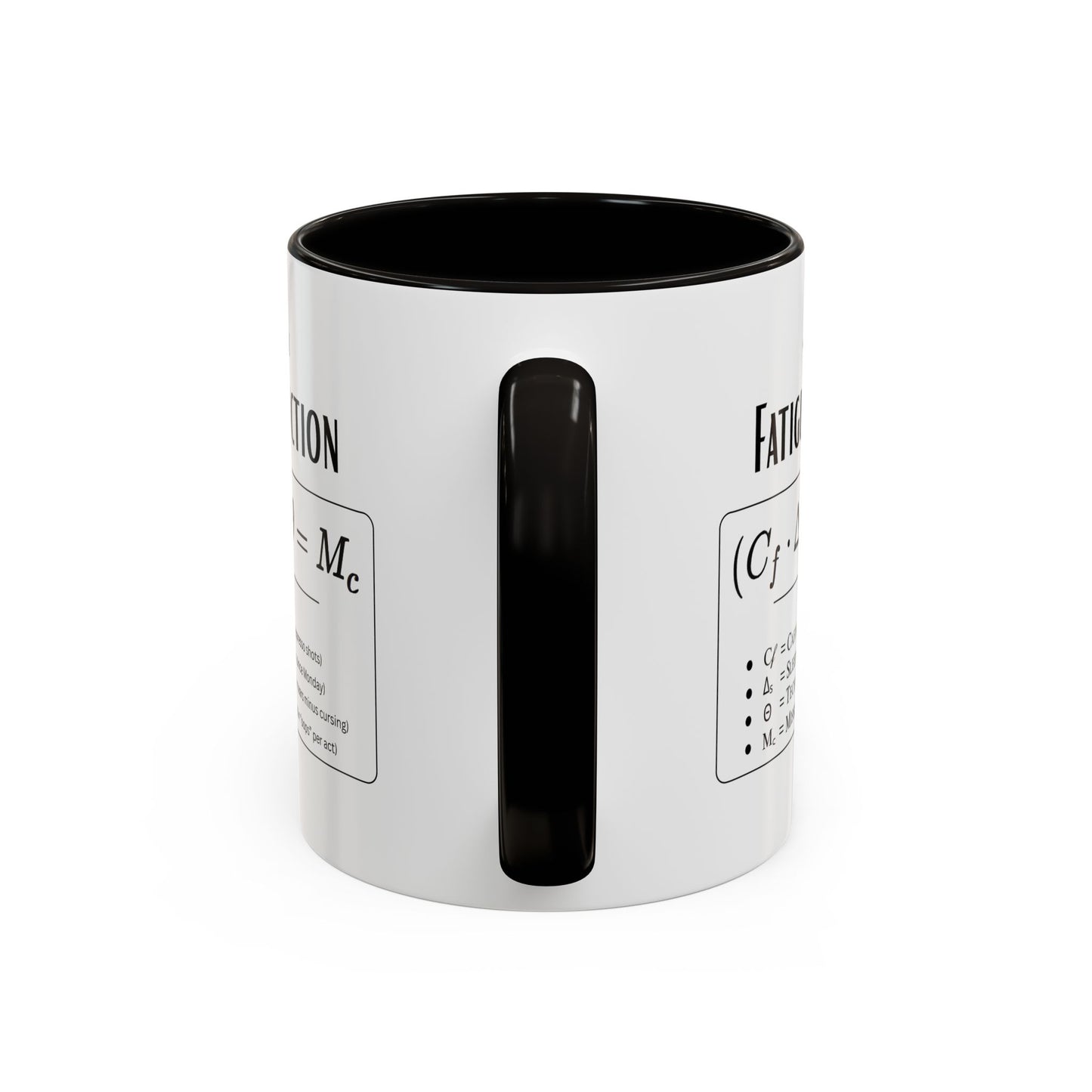 Theatre Math - Tech Week Fatigue Function Mug - Funny Theater Science Coffee Cup | Director Mug, Drama Teacher Humor (11oz & 15oz)
