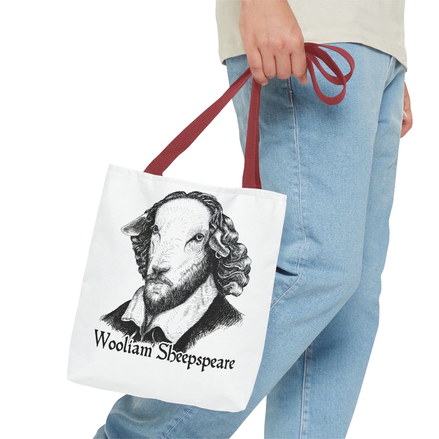 Shakespeare Sheep Tote Bag, Wooliam Sheepspeare, Baaard of Avon, Fun Functional Carryall, Literary Gift, Book Lover Bag