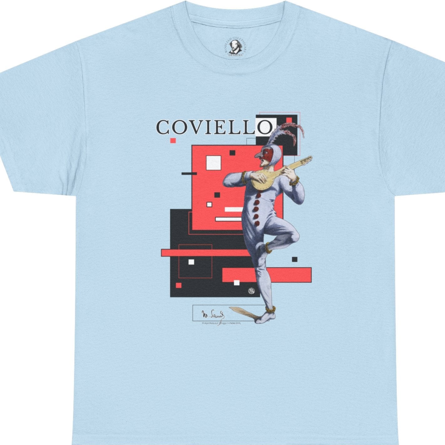 Coviello Commedia dell'Arte T-Shirt - Maurice Sand Vintage Theater Character Tee
