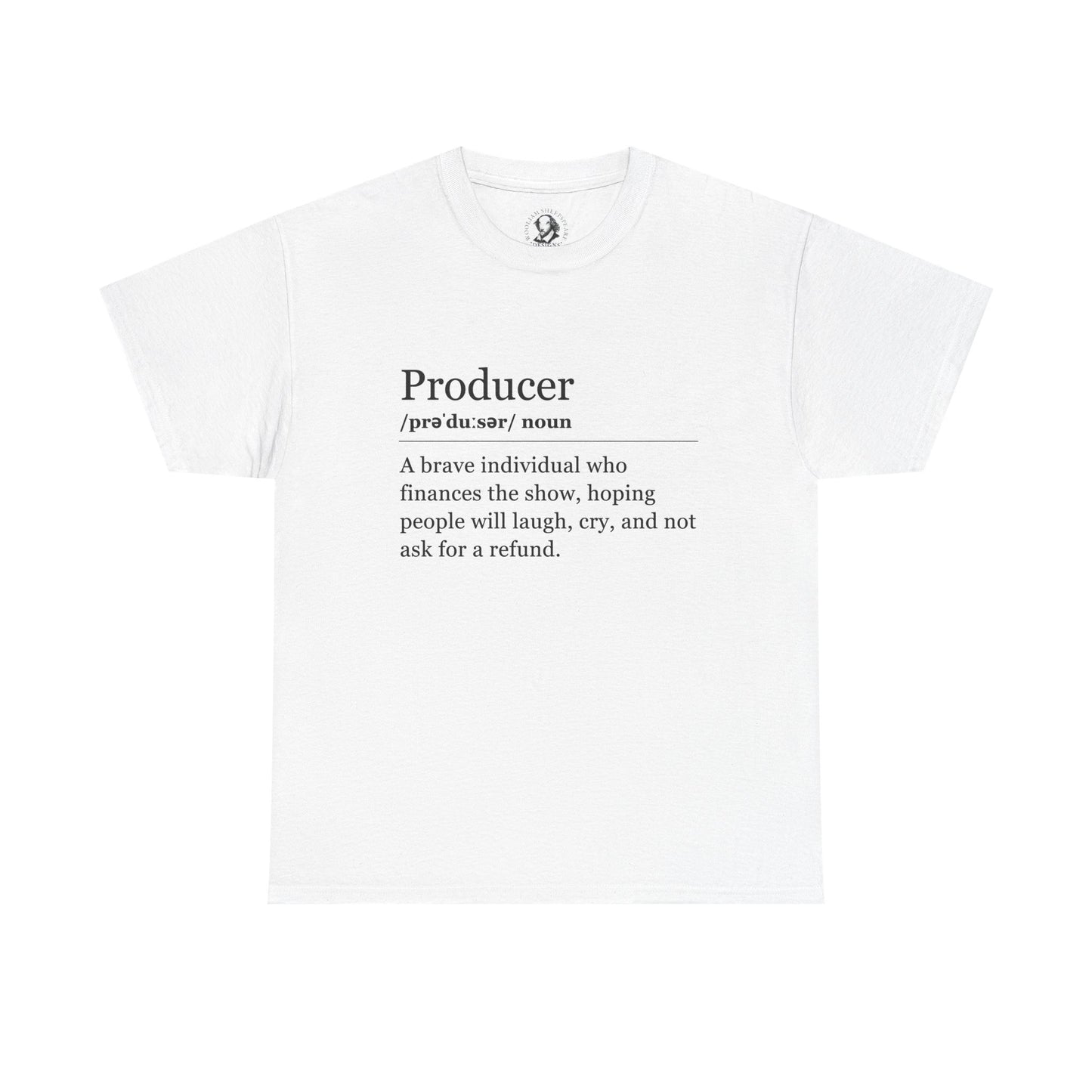 Theater Definitions: Producer, Unisex Tee, Performing Arts Shirt, Theater Lover Gift, Drama Teacher Tee, Actor Gift