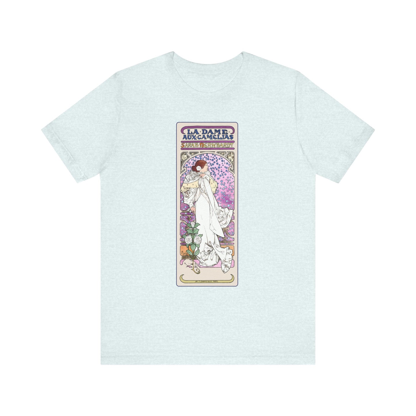Sarah Bernhardt 'Camille' Art Nouveau T-Shirt - Alphonse Mucha Design | Bella+Canvas 3001 | Limited Edition Tee | Free Shipping