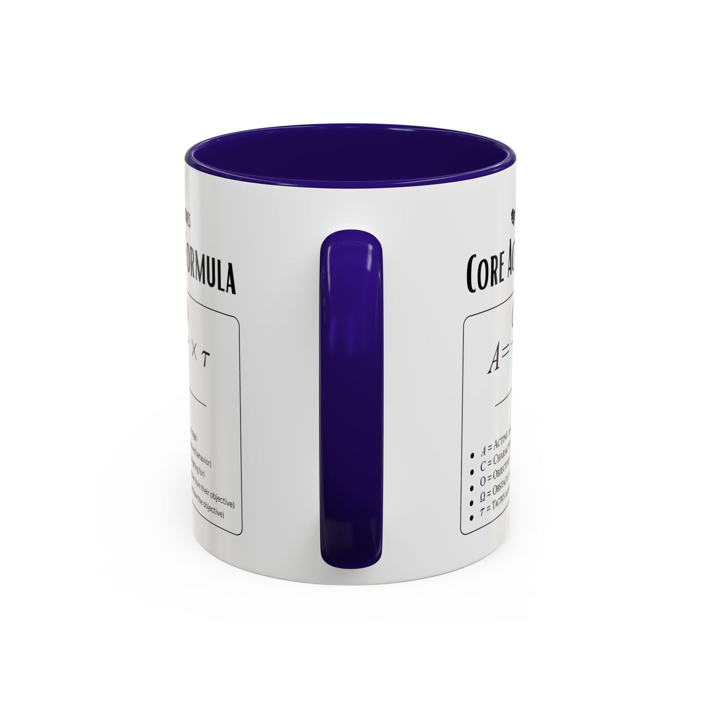 Theatre Math - Core Acting Formula Mug - Funny Theater Science Coffee Cup for Directors & Educators (11oz / 15oz)