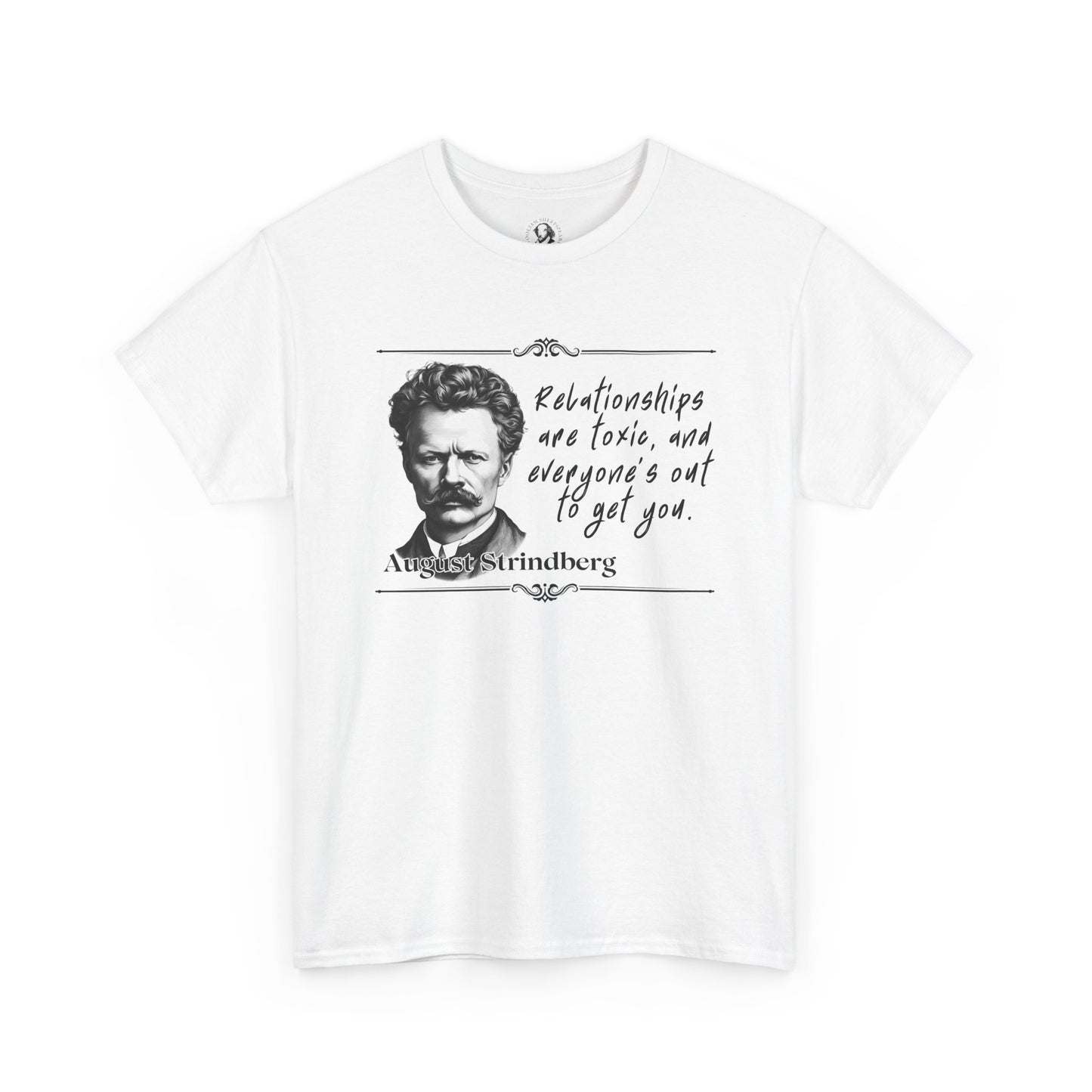 August Strindberg: Hot Writer/Cool Tee - For Brooders, Dreamers, and Drama Enthusiasts Drama Teacher, Theater Lover Gift, Bookworm Top