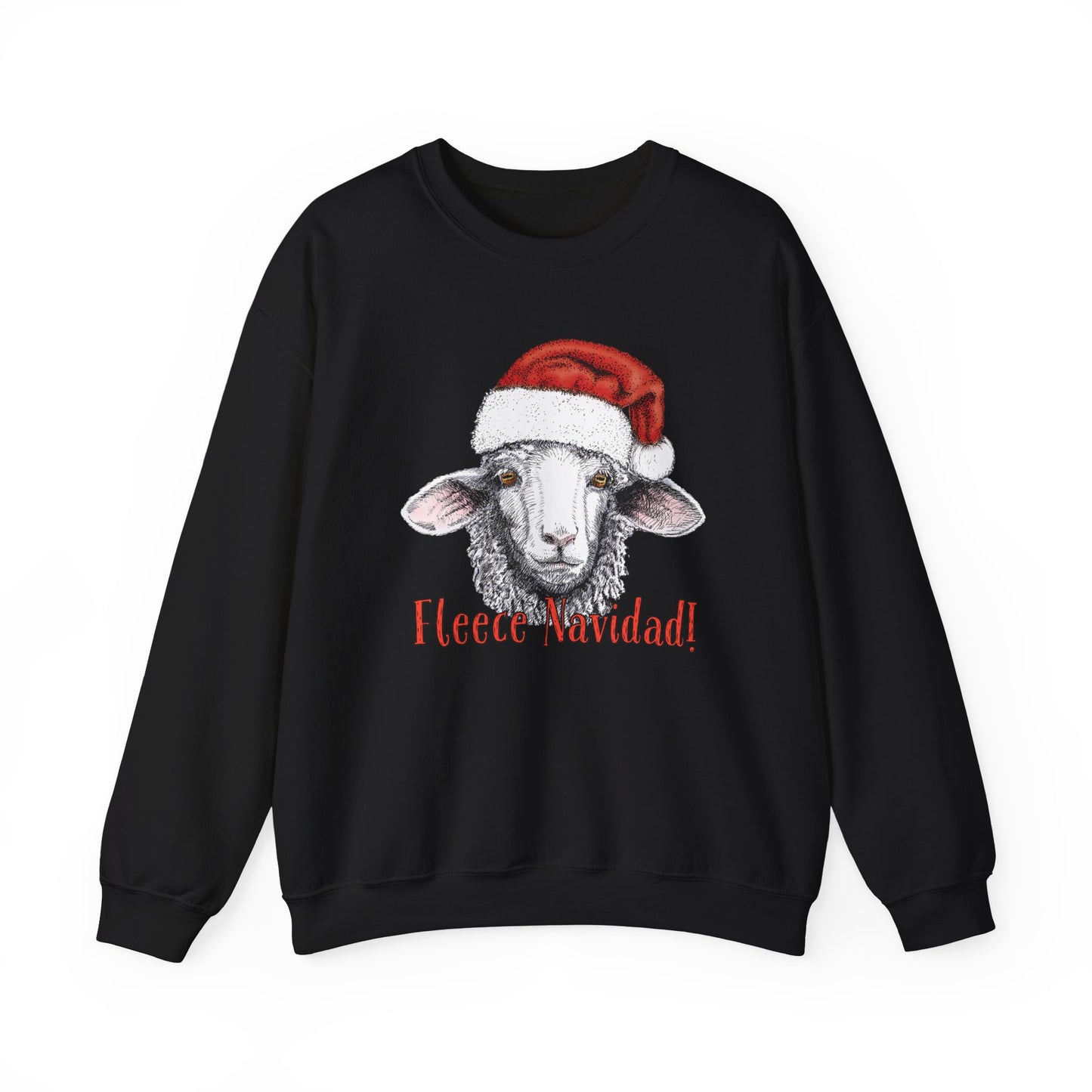 Christmas Sheep Sweatshirt, Funny Fleece Navidad Winter Jumper, Holiday Gift Ideas, Santa Hat Winter Apparel, Sheep Lover Gift, Winter